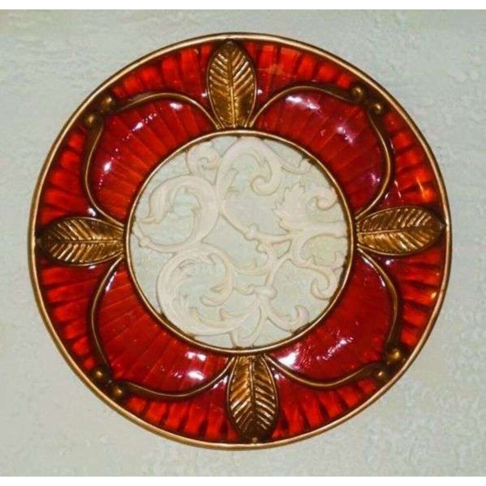 red acrylic wall artwork 16" round